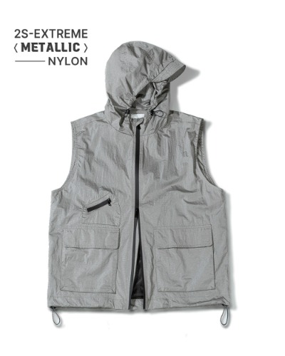 (올시즌) 2WAY NYLON METAL VEST_GRAY