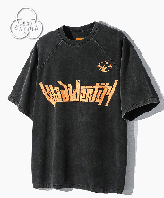 (VLAD) PIGMENT RAGLAN IDENTITY  HALF T-SHIRT_BLACK