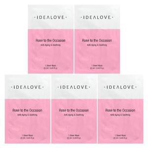 아이디어러브 Idealove, 로즈 투 디 어케이전, 뷰티 시트 마스크 5매, 각 25ML 0.85FL oz)