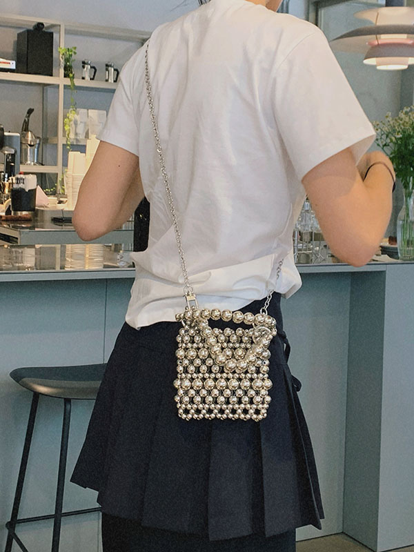 Silver Pearl Mini Bag