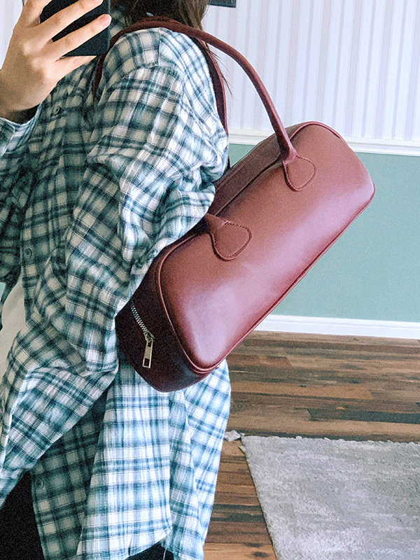 Leather Cylinder Bag