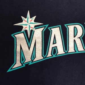 majestic cotton print t-shirt ‘ Seattle Mariners ichiro 51 ‘ (100-105)