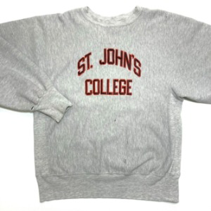 90s champion reverse weave sweatshirt &#039;st john&#039;s college&#039; (105 size)