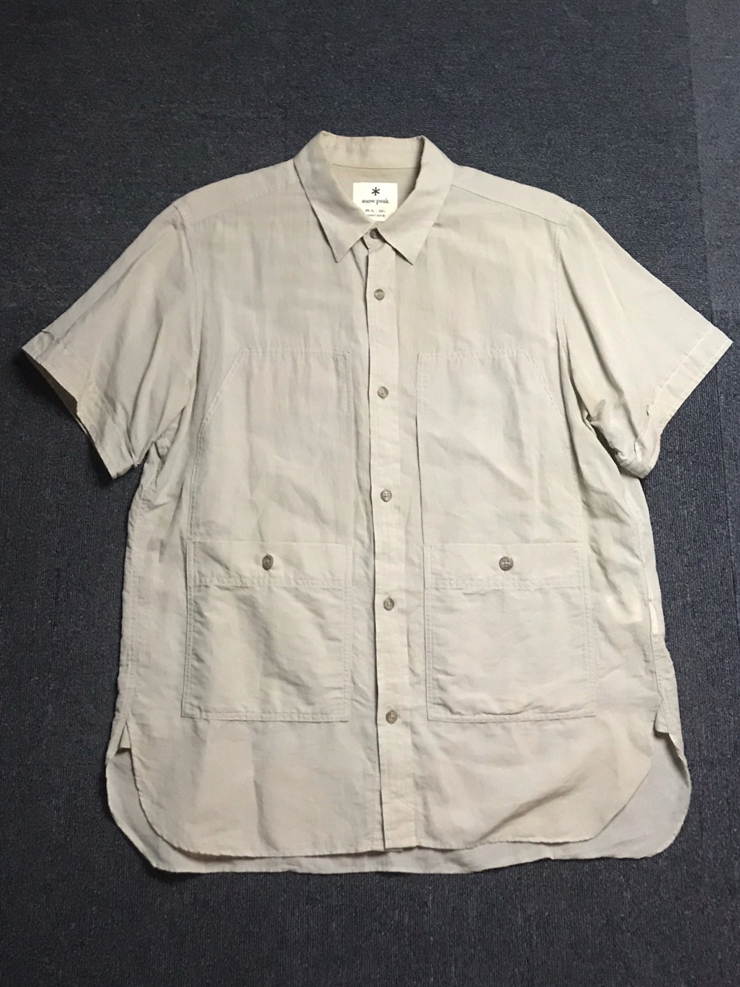 snow peak cotton/paper 4pocket shirt (L size, ~103 추천)