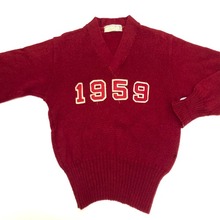 50s the imperial knitting co. letterman sweater (90 size)