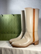 gucci leather boots (uk 9, 270mm~275mm추천)