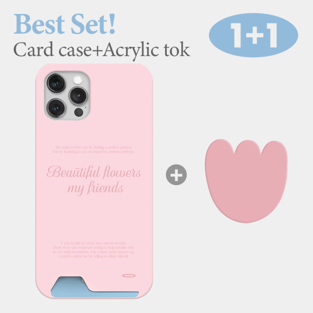 [1+1 SALE] 밀크 카드드랍 폰케이스 + 아크릴톡 세트