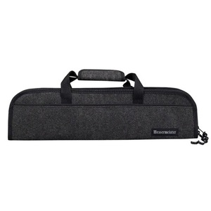 [Messermeister] 5-Pocket Padded Knife Bag, Charcoal Felt