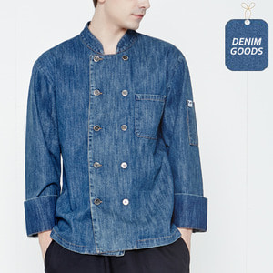 [쉐프앤코] Denim Chef Jacket - Washed Indigo