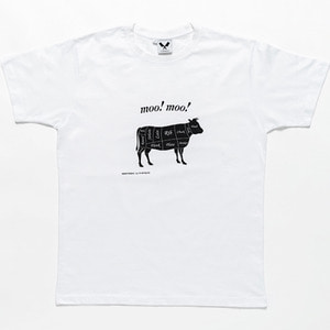 [쉐프앤코] MEAT FRIENDS - Beefpedia Tee (White)