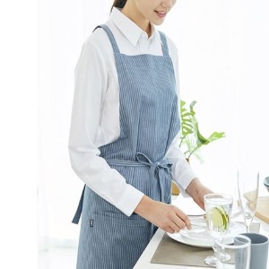 [비더쉐프] Crossover Apron - Blue Stripe