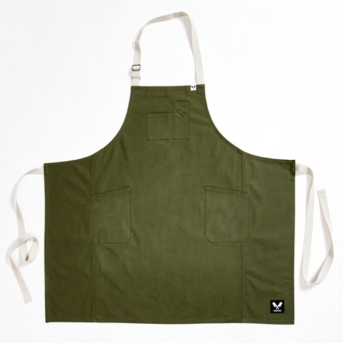 [쉐프앤코] Canvas Apron - Khaki Green