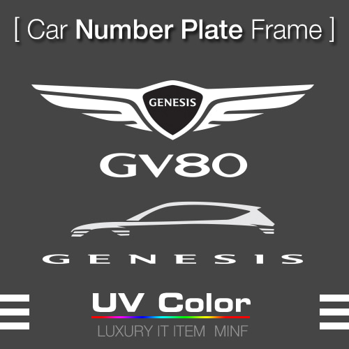 MUNP09 - 제네시스GV80 Number Plate Frame 넘버 플레이트 /번호판가드 프레임