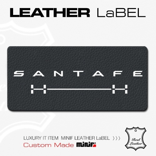 MFLOG 61 - SANTAFE LEATHER LABEL 싼타페 MX5 가죽 주차알림판 /전화번호판