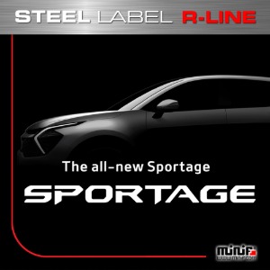 MFSL144 -SPORTEGE 스포티지 NQ5 R-LINE STEEL LABEL ( 내부용 ) 주차알림판 /전화번호판