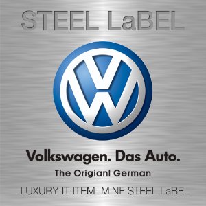 MFSL64 - VOLKSWAGEN STEEL 2013 폭스바겐 스틸라벨 ( 외부형 ) 주차알림판 /전화번호판