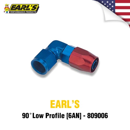 EARLS 얼스 쿨러피팅 90도 로우 프로파일(6AN)-809006