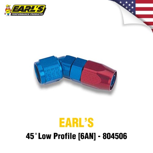 EARLS 얼스 쿨러피팅 45도 로우 프로파일(6AN)-804506