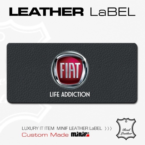 MFLOG 54 - FIAT LEATHER LABEL 피아트 가죽 주차알림판 / 전화번호판