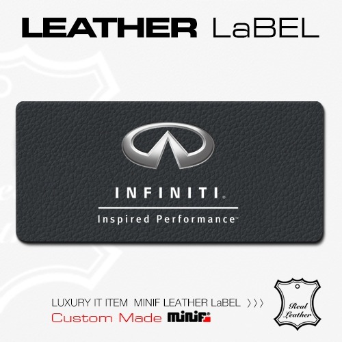 MFLOG 57 - INFINITI LEATHER LABEL 인피니티 가죽 주차알림판 / 전화번호판