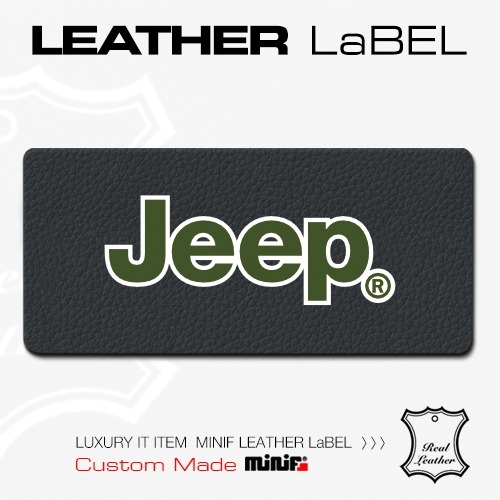 MFLOG 49 - JEEP LEATHER LABEL 지프 가죽 주차알림판 / 전화번호판