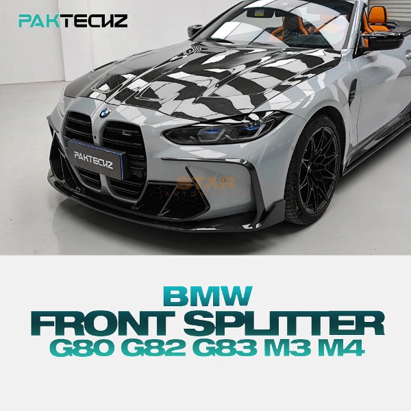 PAKTECHZ BMW G80 G82 G83 M3 M4 프론트 스플리터 드라이 카본