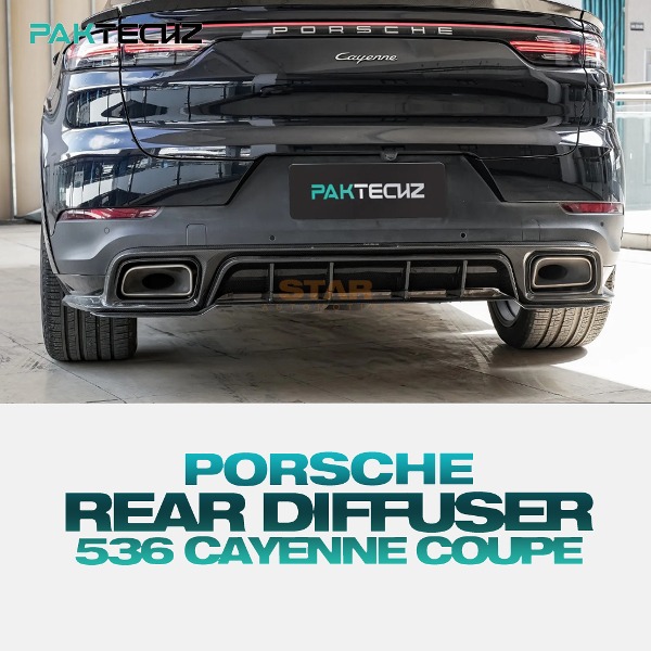 PAKTECHZ PORSCHE 포르쉐 536 카이엔 쿠페 리어 디퓨져 드라이 카본