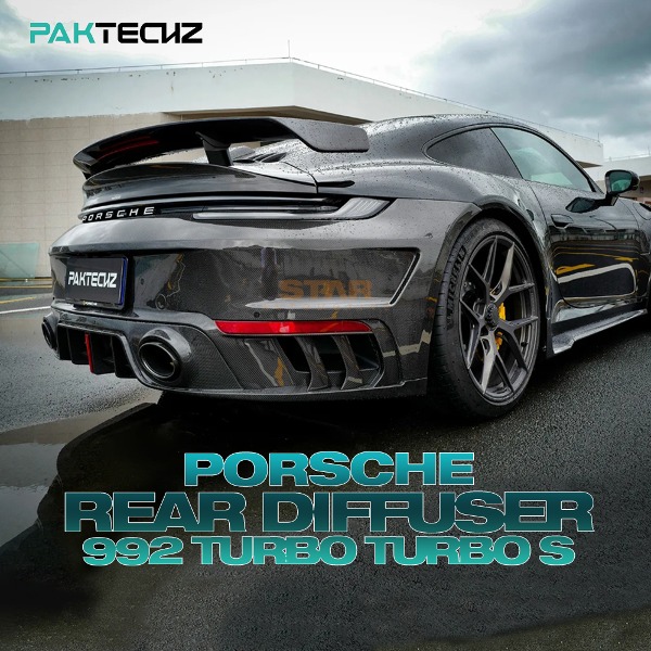 PAKTECHZ PORSCHE 포르쉐 992 터보 터보S 리어 디퓨져 드라이 카본