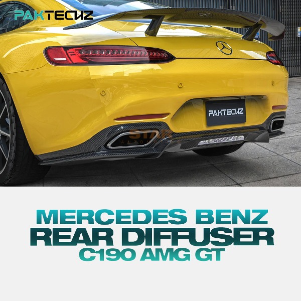 PAKTECHZ MERCEDES BENZ 벤츠 C190 AMG GT 리어 디퓨져 드라이 카본 VER 2