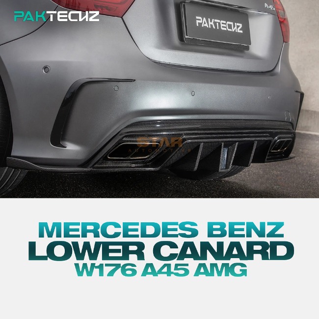 PAKTECHZ MERCEDES BENZ 벤츠 W176 A45 AMG 리어 로워 카나드 드라이 카본