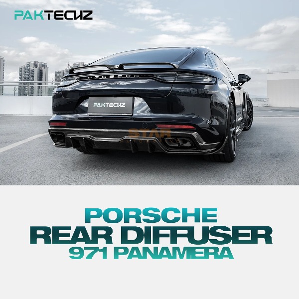 PAKTECHZ PORSCHE 포르쉐 971 파나메라 리어 디퓨져 드라이 카본