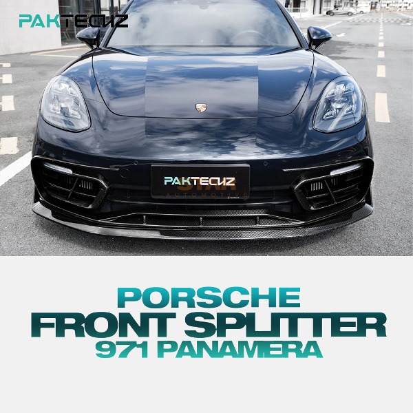 PAKTECHZ PORSCHE 포르쉐 971 파나메라 프론트 스플리터 드라이 카본