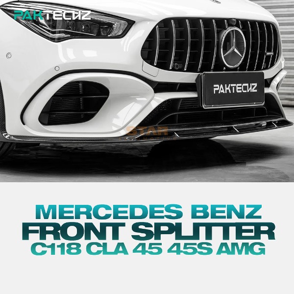 PAKTECHZ MERCEDES BENZ 벤츠 C118 CLA 45 45S AMG 프론트 스플리터 드라이 카본