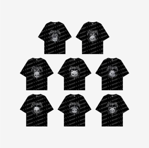 アイドル Stray Kids EVIL SKZOO T-SHIRT BbokAri EVIL SKZOO T-SHIRT - World Tour 'dominATE'
