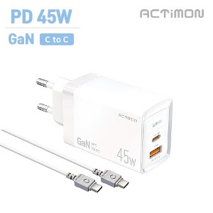 엑티몬 가정용 GaN PD45W 2포트(CtoC케이블포함)MON-PD45W-HC7-CtoC