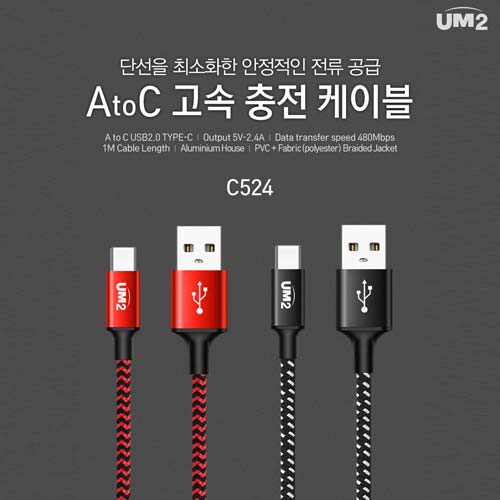 UM2 고속충전케이블(C타입)(C524)