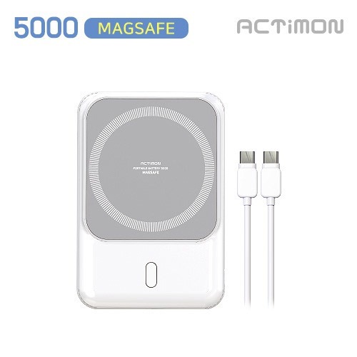 엑티몬 맥세이프 보조배터리(5,000mAh)(C to C 케이블포함)(MON-MAGSAFE-5000)