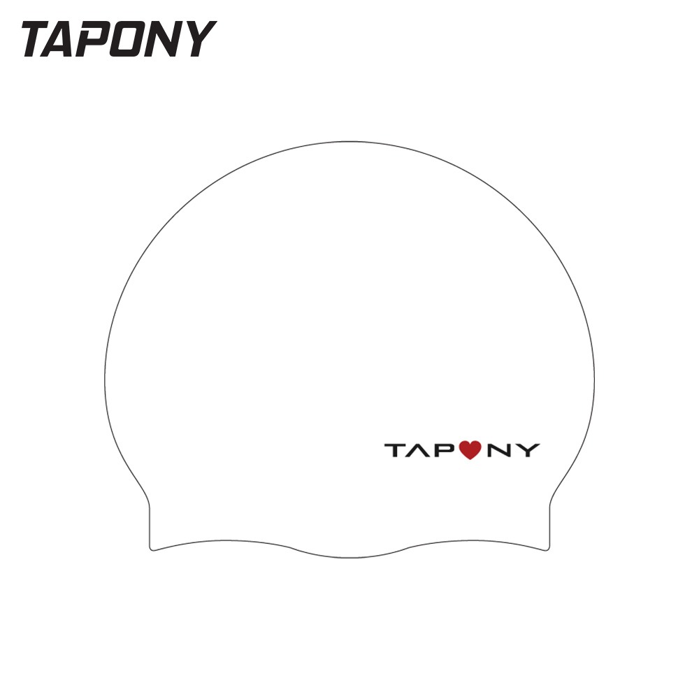 TAPONY 하트 빅사이즈 화이트 실리콘수모 수모 수영모 수영모자 디자인수모