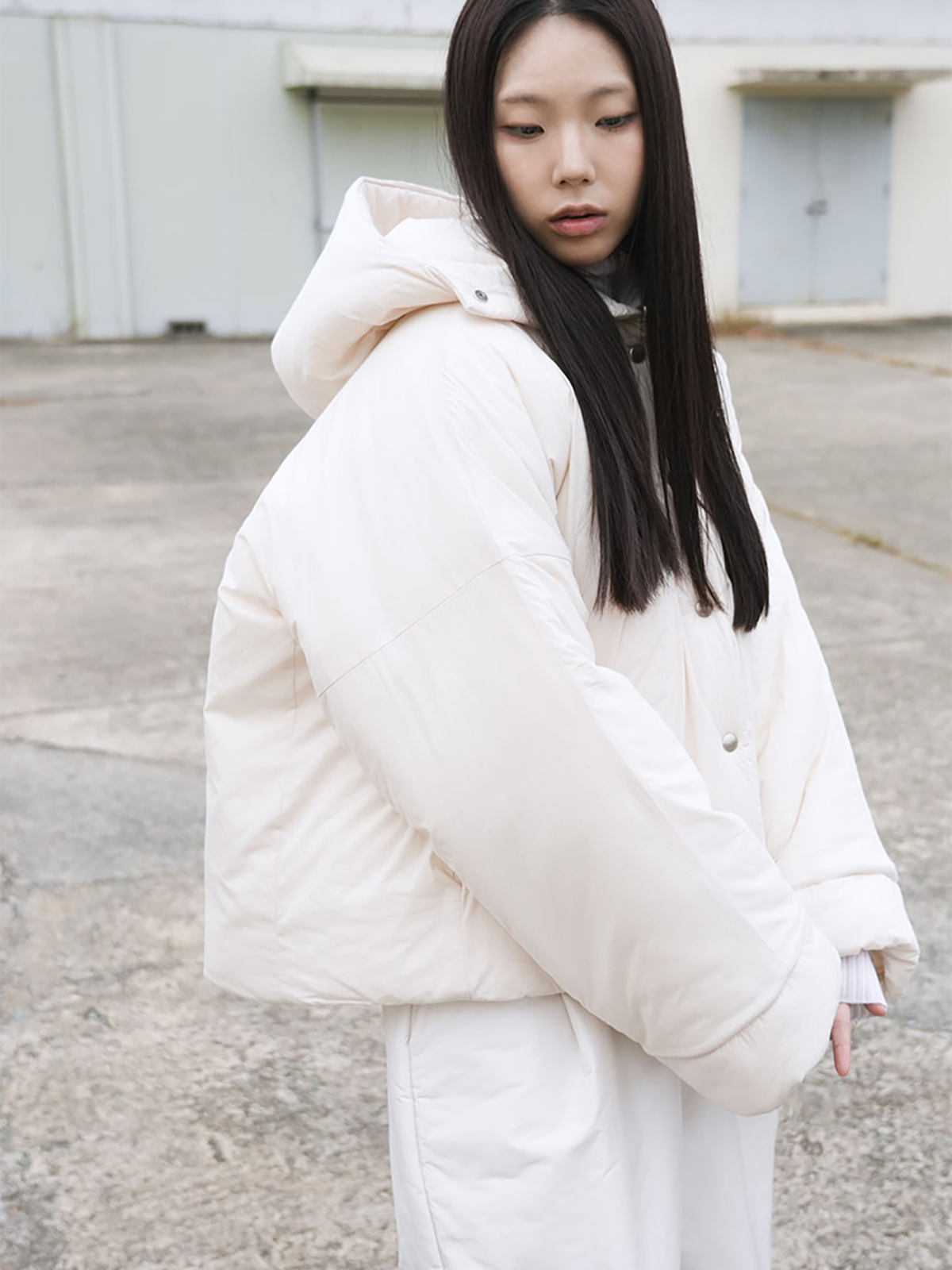 eunoia うく ユノイア／ layered mesh tuck dress
