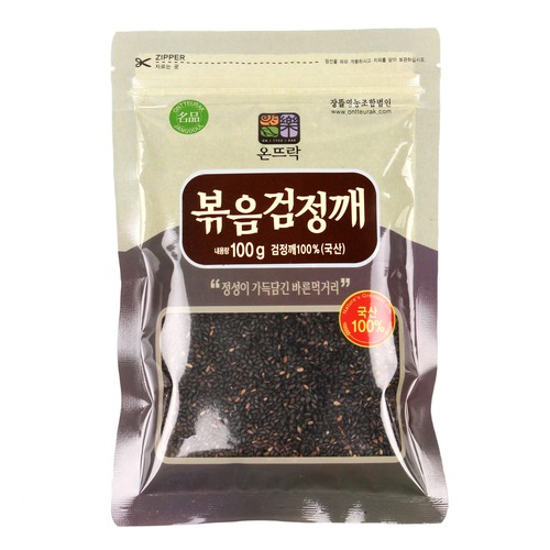 장뜰 온뜨락 국산 흑임자 볶은검은깨 100g,소셜에코,별별마켓,사회적기업,유통