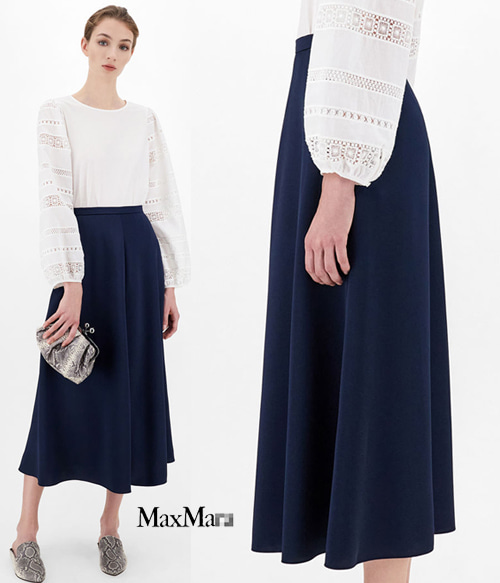 MAX MARA*(or) SATIN SKIRT; 우아하면서도 아주 차분한 무드의 새틴스커트~~