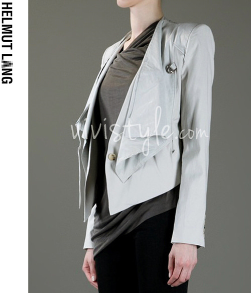 helmut lan* (or) lamb leather drape jacket - 소량입고! 서둘러주세요(비비스타일 한정 50% 할인이벤트/반품교환불가/ 정가576000)