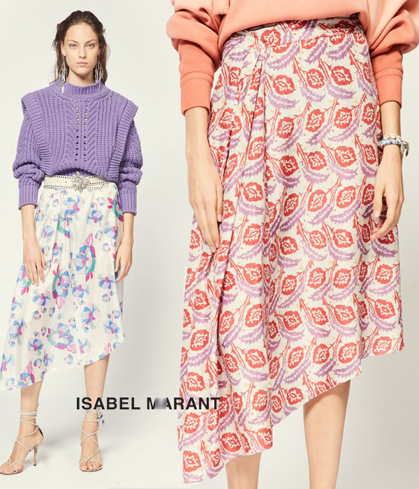 Isabel Maran* JAVENIA SKIRT ;너무 매력적인 언발란스 미디스커트!! {블루xs바로 발송가능};피팅추가