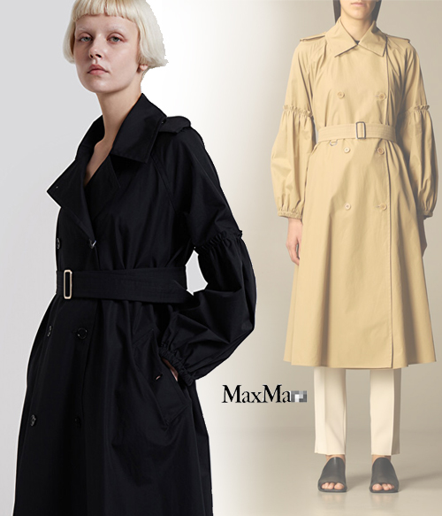 Max Mar* Empoli trench ;봄준비 끝~원피스처럼 예쁜 퍼프슬리브 트렌치~₩ 2,680,000.00