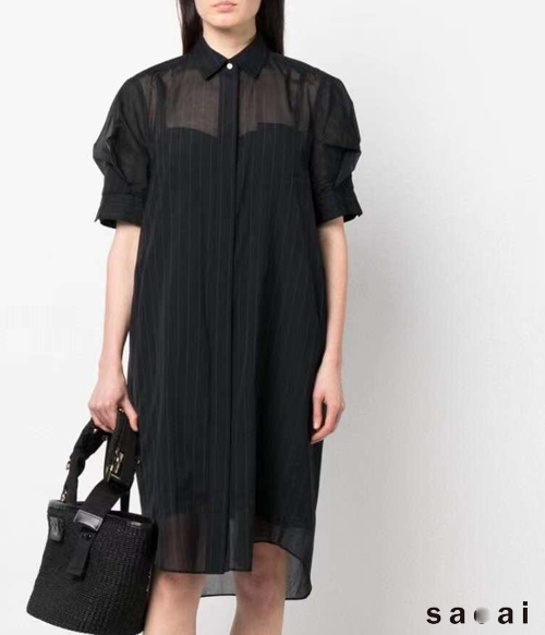 Saca* black striped dress ;슬립세트로 편안하고 세련되게~~시크하게~~