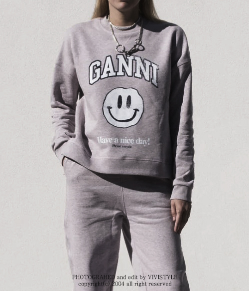 Gann* sweatshirts ;Have a nice day!! 기분까지 좋아지는 여유있는 사이즈의 맨투맨!! ;피팅추가