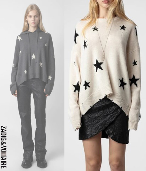 zadig&amp;voltair*  cashmere hoody; 여유로운 핏의 100%캐시미어 후디로 스타일과 실용성 동시에 만나보셔요^^