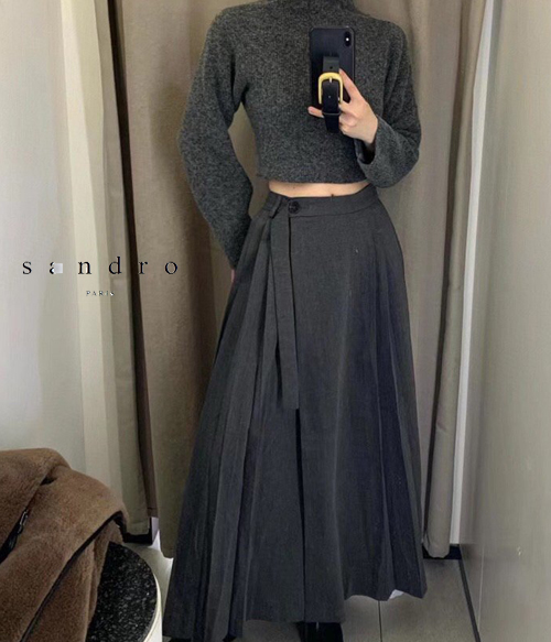 Sandr*  long skirt  ; 허리가 날씬해지는 플레어 슬릿 롱스커트~~!!