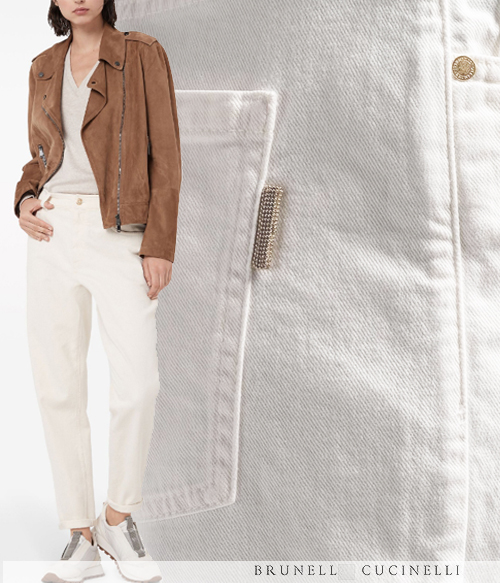 Brunello Cucinell* Monil white jeans ; 여유있는 실루엣의 모닐리체인 화이트진!!!