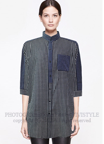 alexander wan* polka dot tunic shirt - 패턴 믹스로 아주 세련된 감성을 주는!!